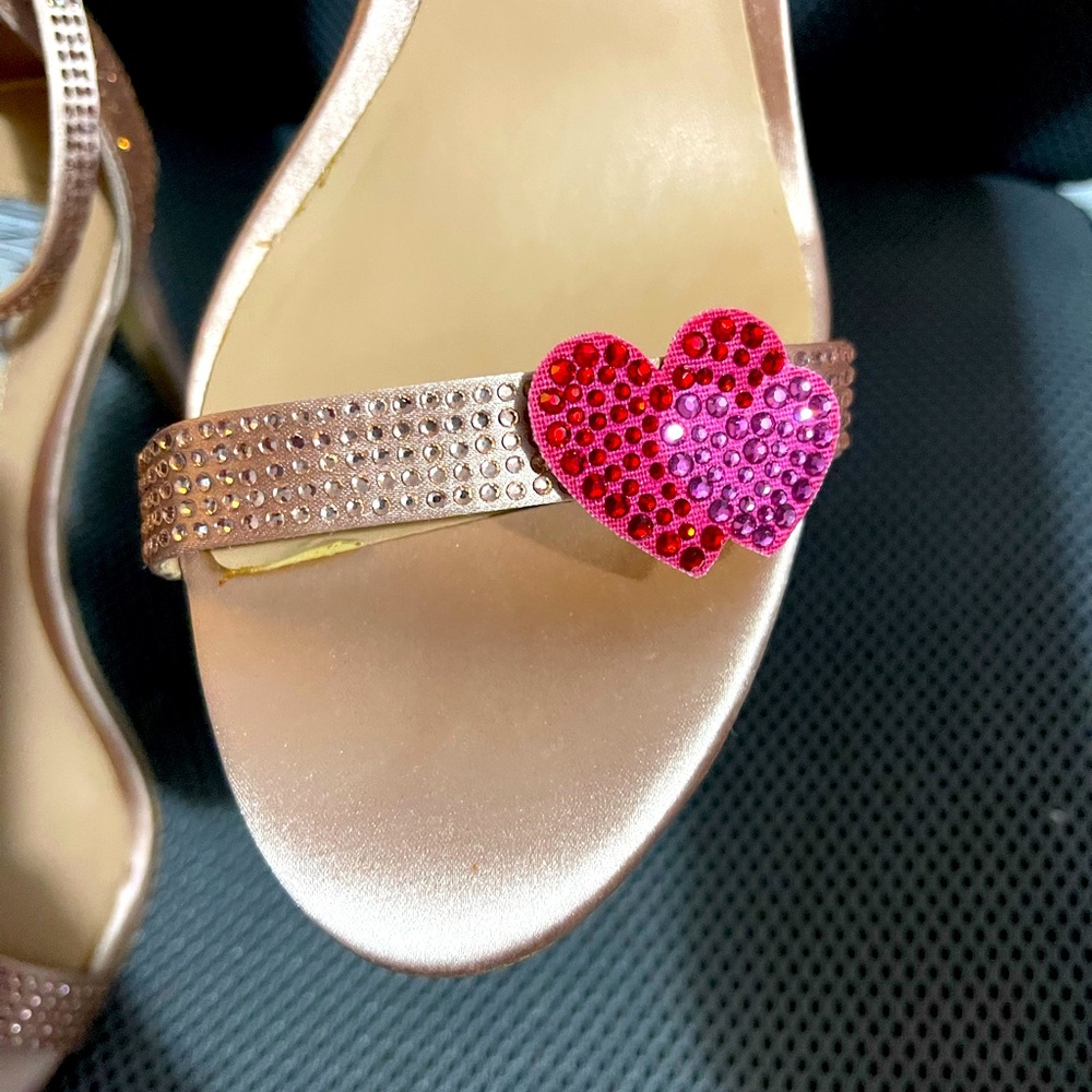 INC Heart strappy heels, BNWOT
